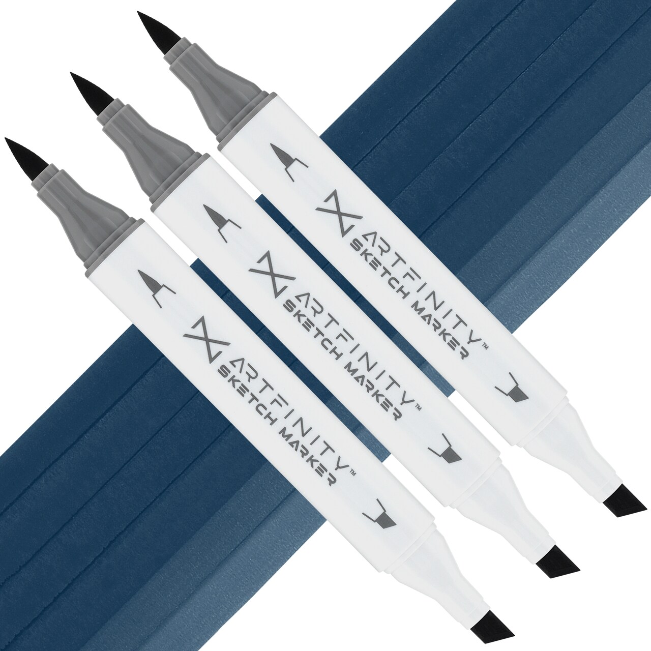 Artfinity Sketch Marker Sets - Set of 3 - Night Blue B8-85, Vibrant, Professional, Dye-Based Alcohol Markers for Artists, Drawing, Travel, & More